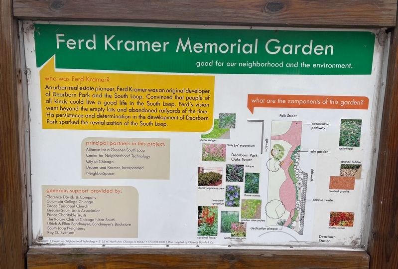 Ferd Kramer Memorial Garden Marker image. Click for full size.