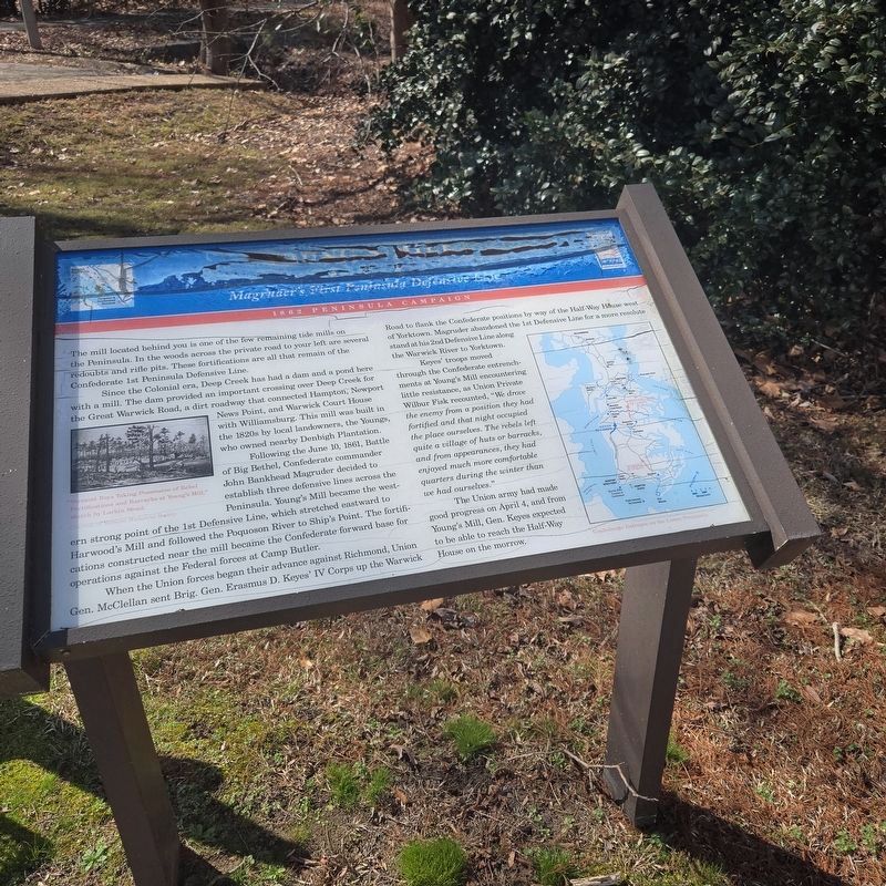 Young’s Mill marker, which has weathered significantly. Click for full size. Young’s Mill marker, which has weathered significantly image. Click for full size.