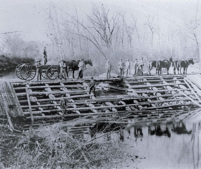 Marker detail: Construction of Mill dam on the Roseau River, 1880. Click for full size. Marker detail: Construction of Mill dam on the Roseau River, 1880 image. Click for full size.
