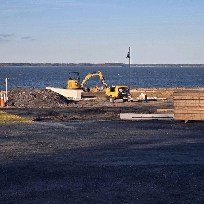 Construction in the area where the marker formerly stood. Click for full size. Construction in the area where the marker formerly stood image. Click for full size.