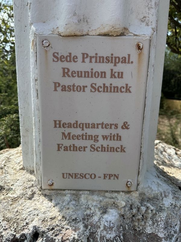 Headquarters & Meeting with Father Schinck Marker. Click for full size. Headquarters & Meeting with Father Schinck Marker image. Click for full size.