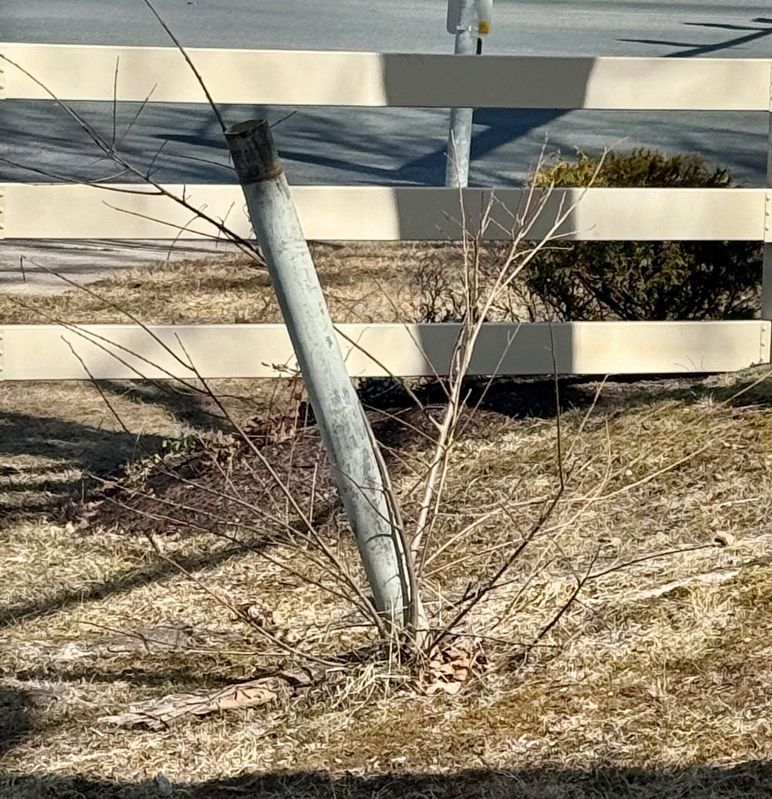 Pole of missing Montpelier Marker. Click for full size. Pole of missing Montpelier Marker image. Click for full size.