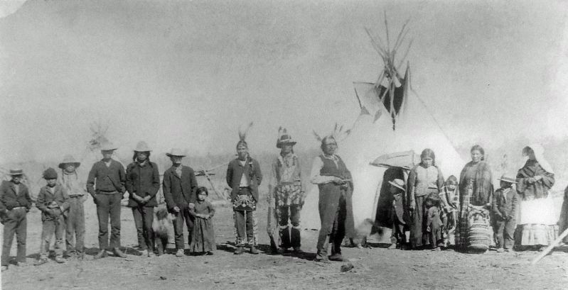 Marker detail: Chief Cobenas and family. Click for full size. Marker detail: Chief Cobenas and family image. Click for full size.