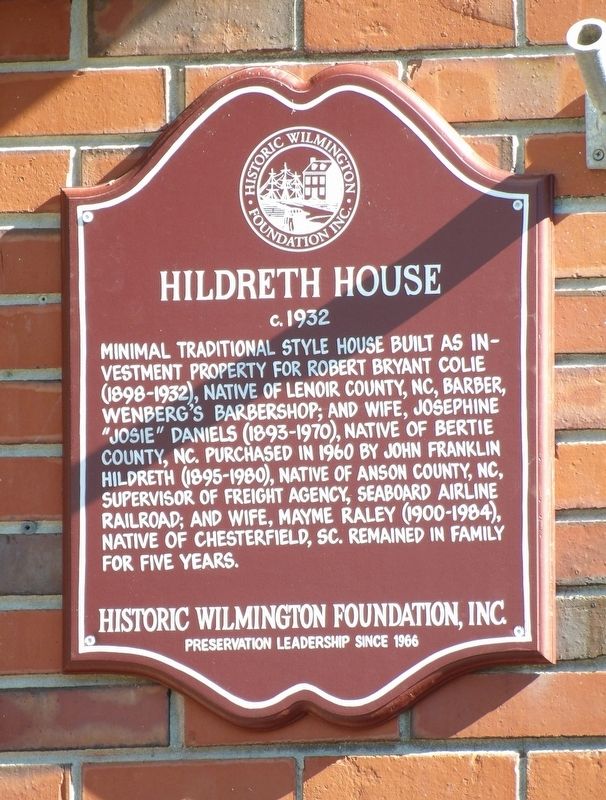 Hildreth House Marker. Click for full size. Hildreth House Marker image. Click for full size.