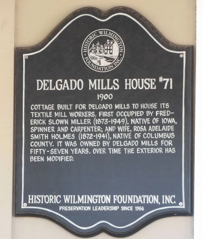 Delgado Mills House #71 Marker image. Click for full size.