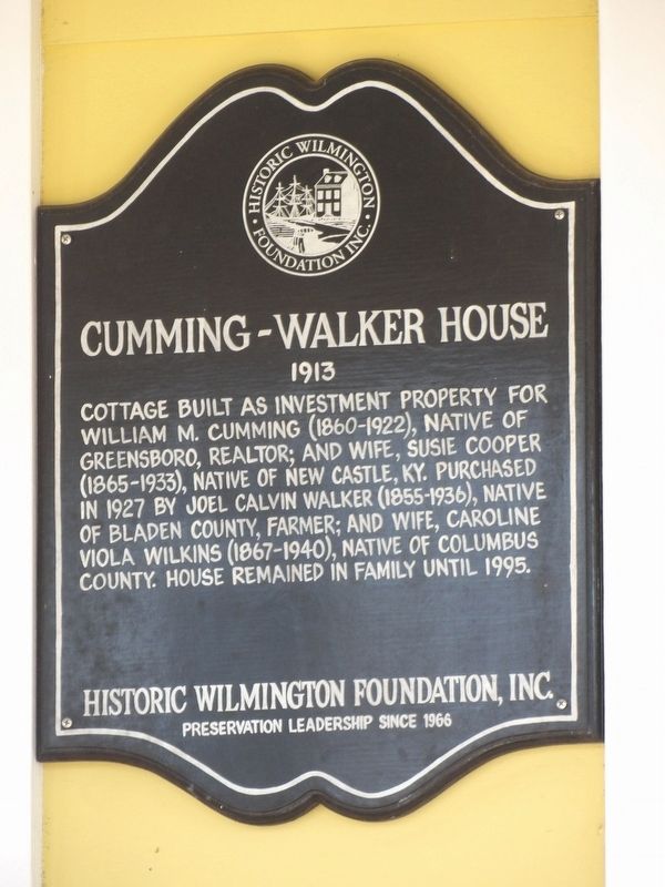 Cumming-Walker House Marker. Click for full size. Cumming-Walker House Marker image. Click for full size.