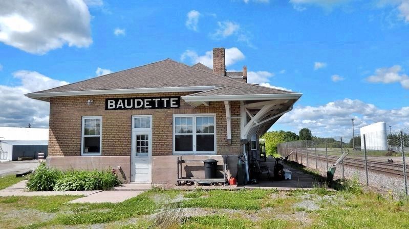 Baudette Depot (<i>northeast elevation</i>). Click for full size. Baudette Depot (<i>northeast elevation</i>) image. Click for full size.