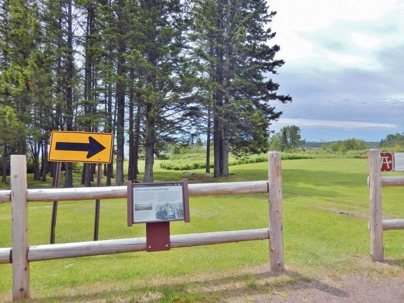 20th-Century Grand Portage Marker. Click for full size. 20th-Century Grand Portage Marker image. Click for full size.