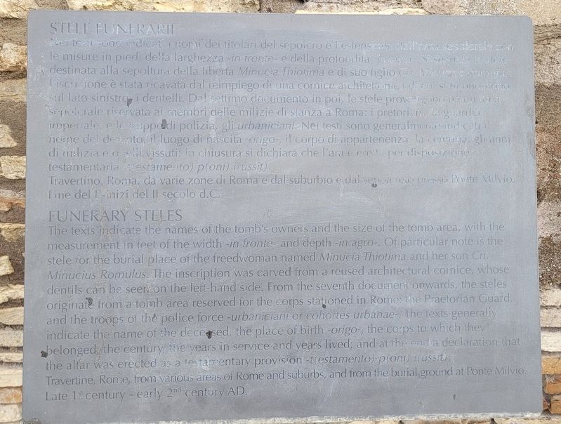 Stele Funeraril / Funerary Steles Marker. Click for full size. Stele Funeraril / Funerary Steles Marker image. Click for full size.