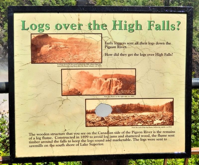 Logs over the High Falls? Marker. Click for full size. Logs over the High Falls? Marker image. Click for full size.