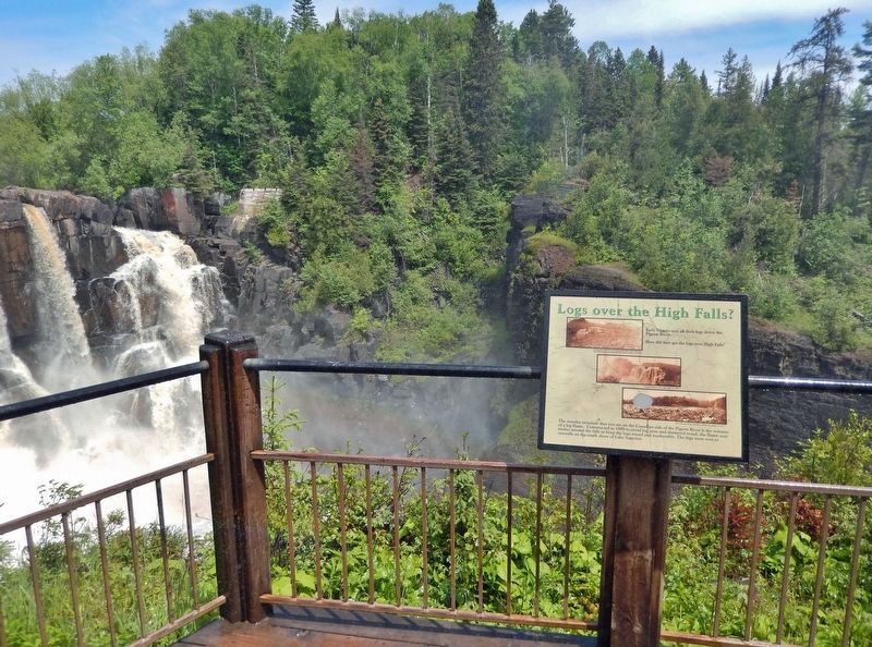 Logs over the High Falls? Marker. Click for full size. Logs over the High Falls? Marker image. Click for full size.