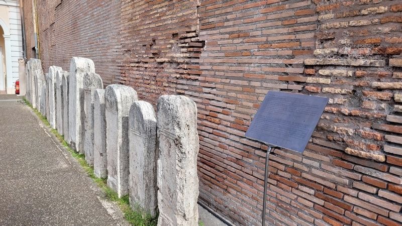 The view of the Funerary Steles of Soldiers and Bodyguards of Nero with marker. Click for full size. The view of the Funerary Steles of Soldiers and Bodyguards of Nero with marker image. Click for full size.
