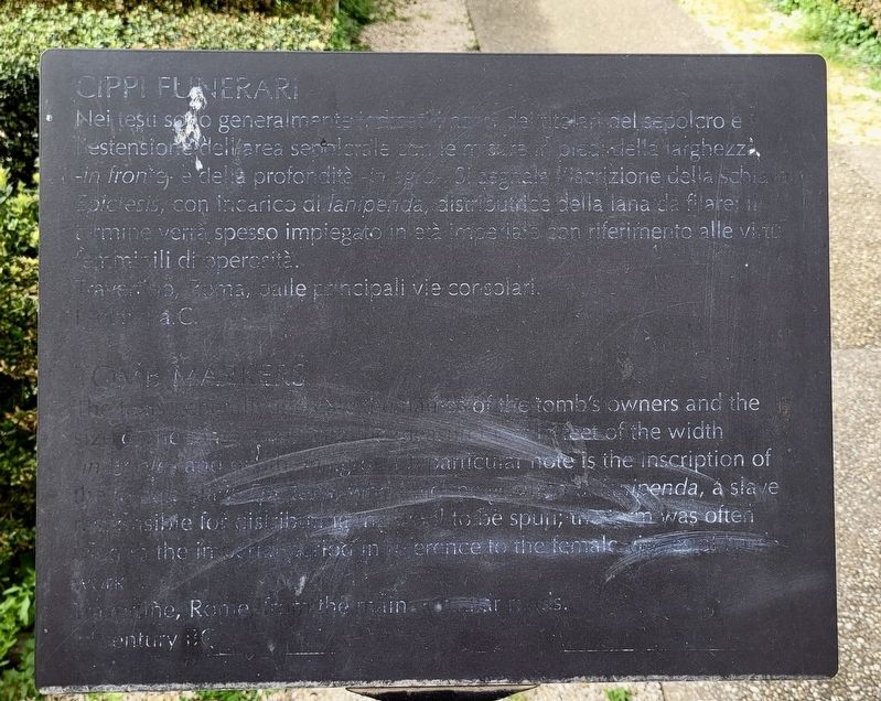 Cippi Funerari / Tomb Markers Marker. Click for full size. Cippi Funerari / Tomb Markers Marker image. Click for full size.