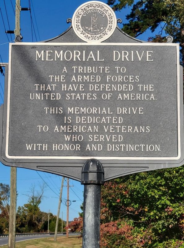 Memorial Drive Marker. Click for full size. Memorial Drive Marker image. Click for full size.