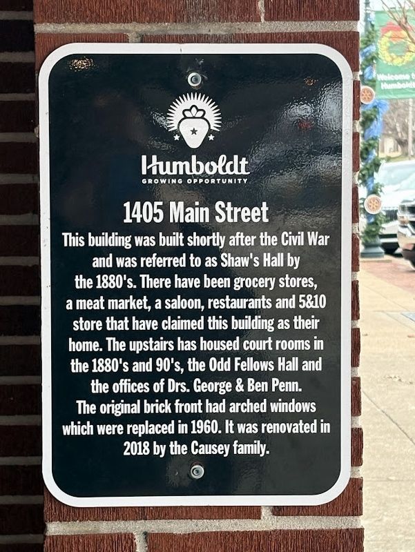 1405 Main Street Marker. Click for full size. 1405 Main Street Marker image. Click for full size.