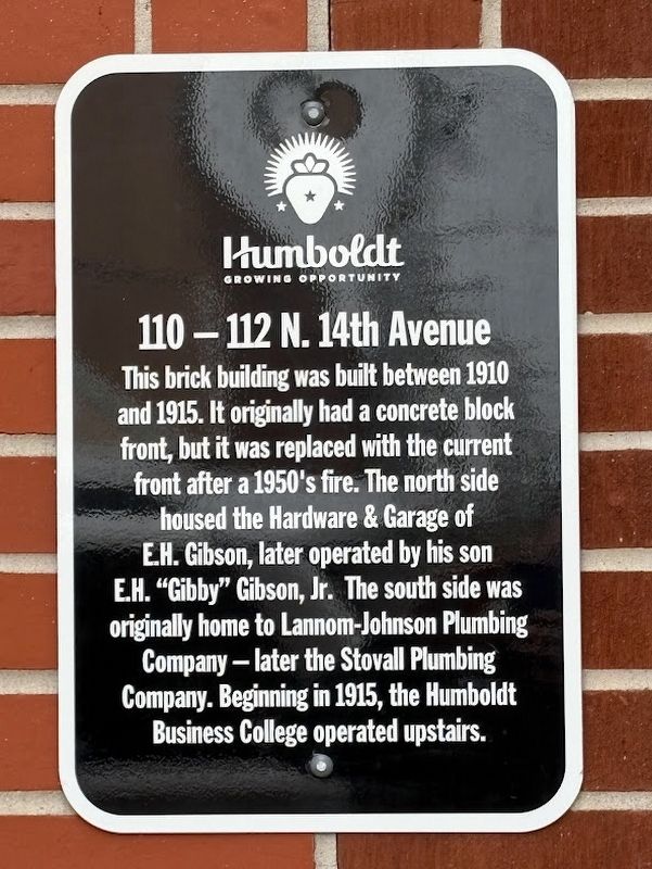 110 - 112 N. 14th Avenue Marker image. Click for full size.