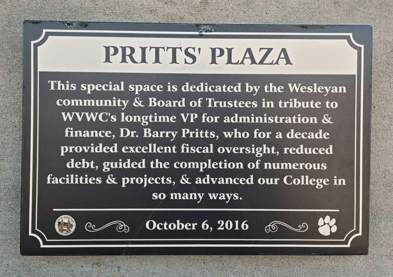Pritts' Plaza Marker. Click for full size. Pritts' Plaza Marker image. Click for full size.