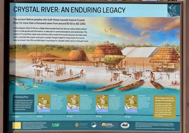 Crystal River: An Enduring Legacy Marker. Click for full size. Crystal River: An Enduring Legacy Marker image. Click for full size.