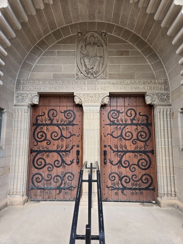 Shove Memorial Chapel entrance. Click for full size. Shove Memorial Chapel entrance image. Click for full size.