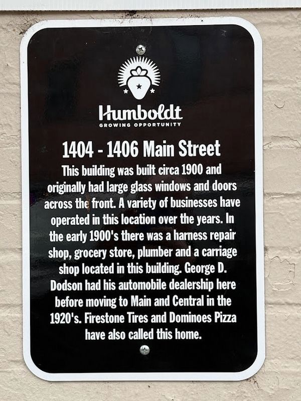 1404-1406 Main Street Marker. Click for full size. 1404-1406 Main Street Marker image. Click for full size.
