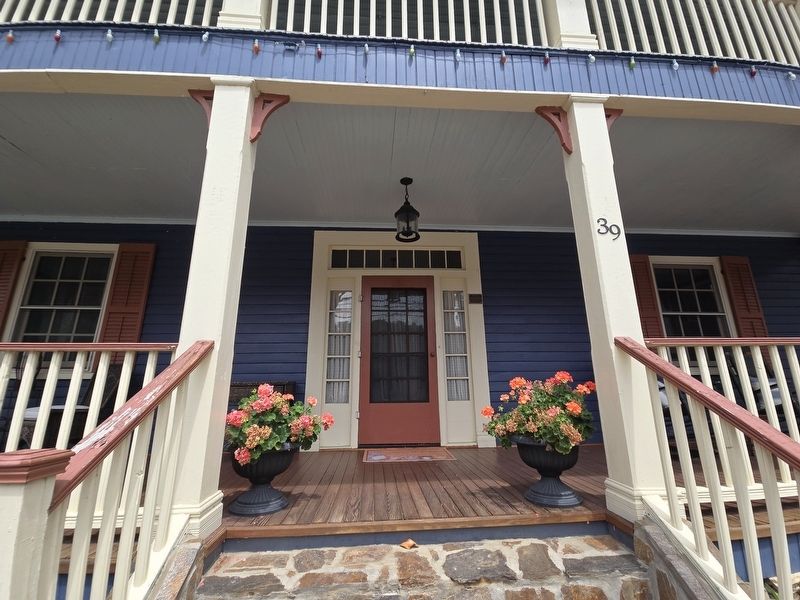 Col. Lawrence M. Allen House Marker, on the porch to the right of the front entrance. Click for full size. Col. Lawrence M. Allen House Marker, on the porch to the right of the front entrance image. Click for full size.
