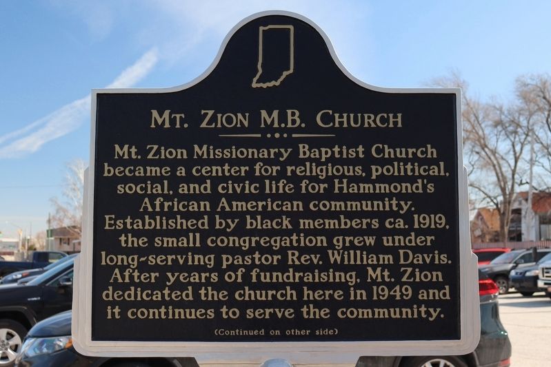 Mt. Zion M.B. Church Marker. Click for full size. Mt. Zion M.B. Church Marker image. Click for full size.