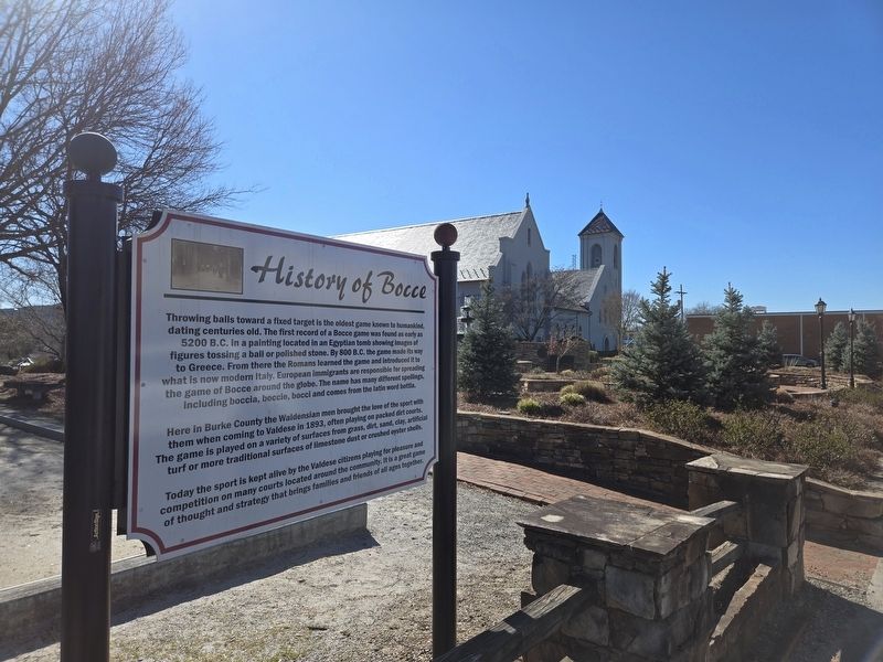 History of Bocce Marker at Centennial Park image. Click for full size.