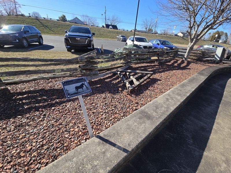 Turning Plow and Marker at parking lot for Waldensian Trail of Faith. Click for full size. Turning Plow and Marker at parking lot for Waldensian Trail of Faith image. Click for full size.