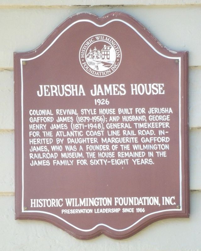 Jerusha James House Marker. Click for full size. Jerusha James House Marker image. Click for full size.