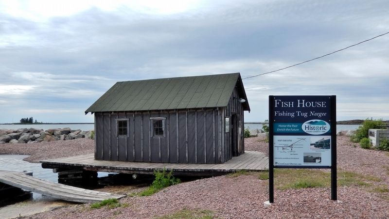 Fish House Replica & Sign image. Click for full size.