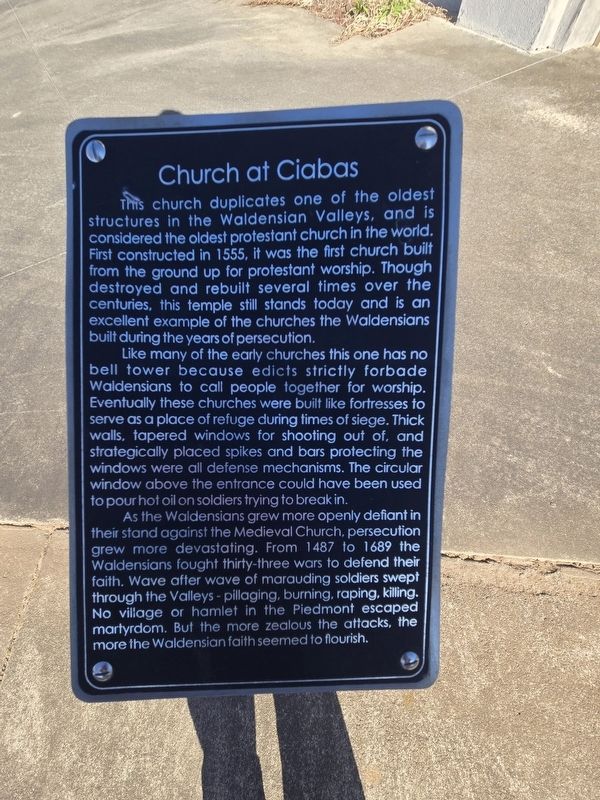 Church at Ciabas Marker. Click for full size. Church at Ciabas Marker image. Click for full size.