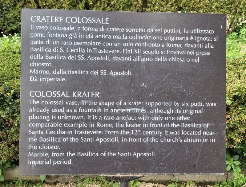 Cratere Colossale / Colossal Krater Marker. Click for full size. Cratere Colossale / Colossal Krater Marker image. Click for full size.