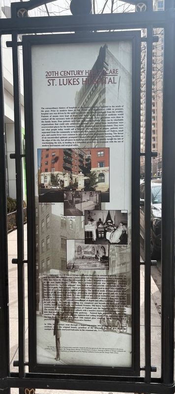 20th Century Healthcare: St. Luke's Hospital side of marker image. Click for full size.
