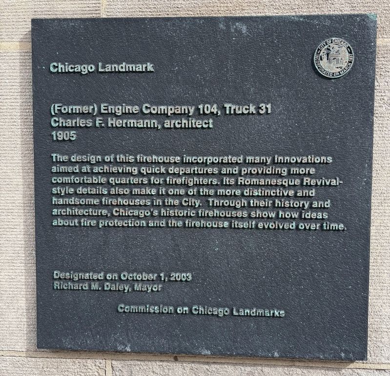 (Former) Engine Company 104, Truck 31 Marker image. Click for full size.