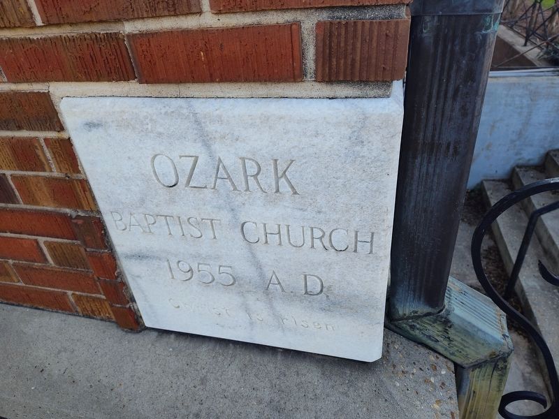 Ozark Baptist Church Cornerstone image. Click for full size.