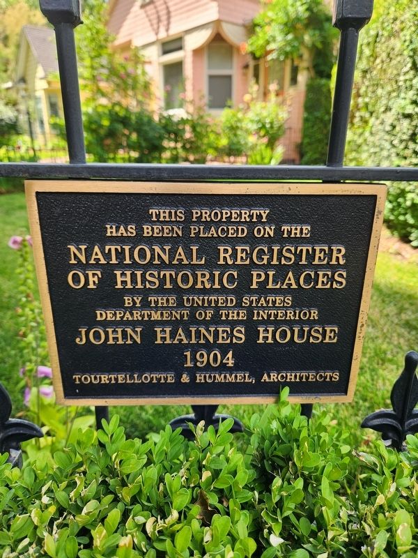 John Haines House Marker image. Click for full size.