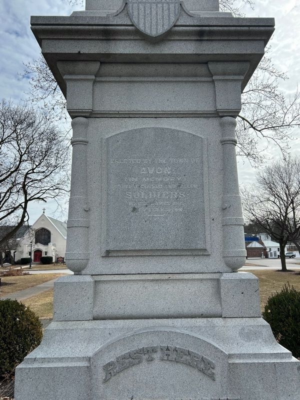 Town of Avon Civil War Memorial Marker. Click for full size. Town of Avon Civil War Memorial Marker image. Click for full size.