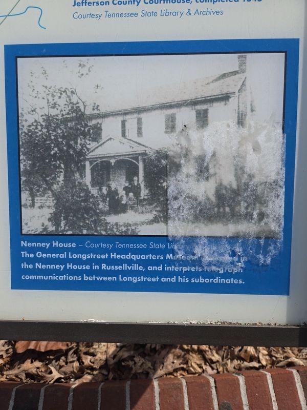 Closeup photo of Nenney House - General Longstreet Headquarters - on the Marker image. Click for full size.