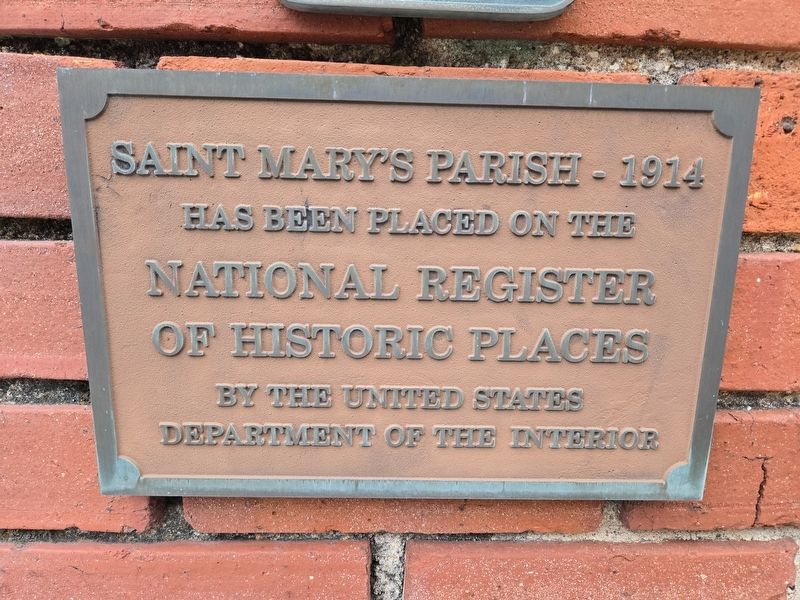 Saint Mary's Parish - 1914 Marker image. Click for full size.