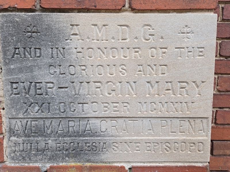 Saint Mary's Parish cornerstone image. Click for full size.