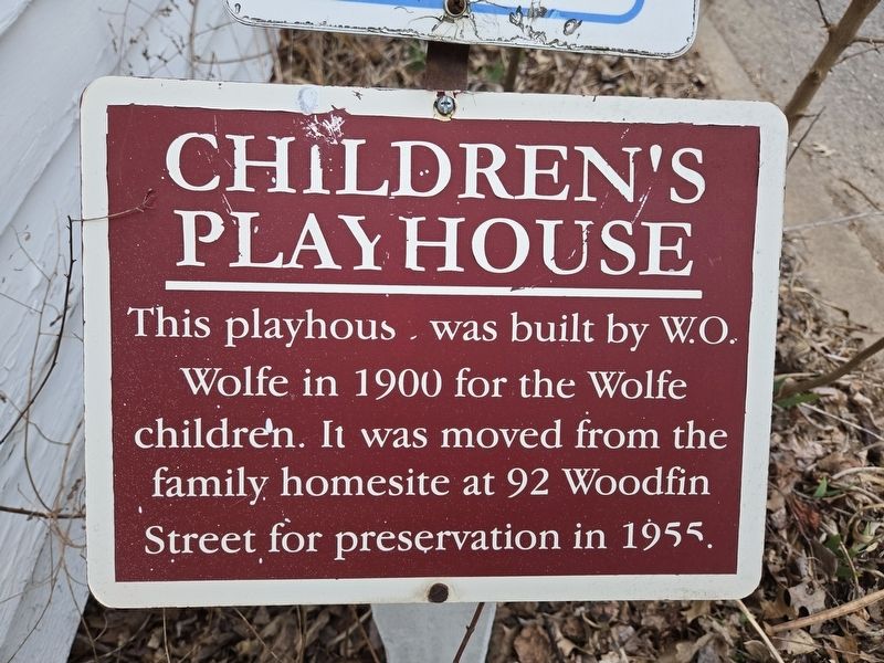 Children's Playhouse Marker. Click for full size. Children's Playhouse Marker image. Click for full size.