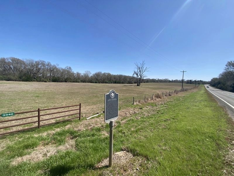 East of Highway is Site of Old Waugh Campground Marker image. Click for full size.