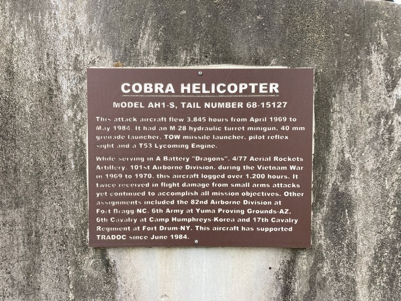 Cobra Helicopter Marker image. Click for full size.