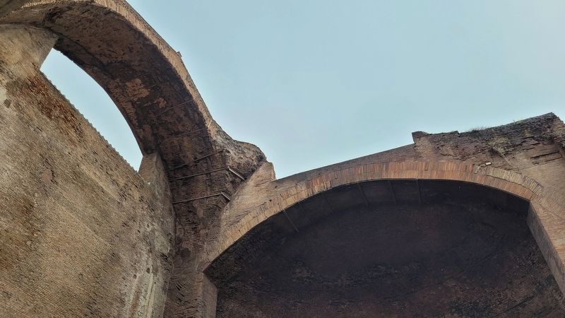 A section of the roof of the Baths of Diocletian image. Click for full size.