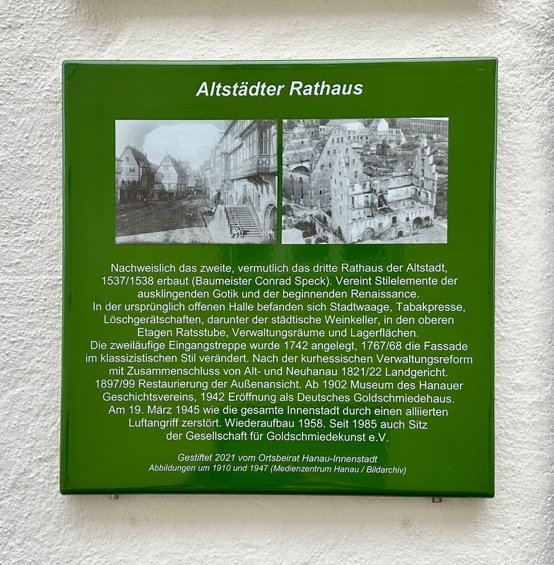Altst�dter Rathaus / Old Town City Hall Marker image. Click for full size.