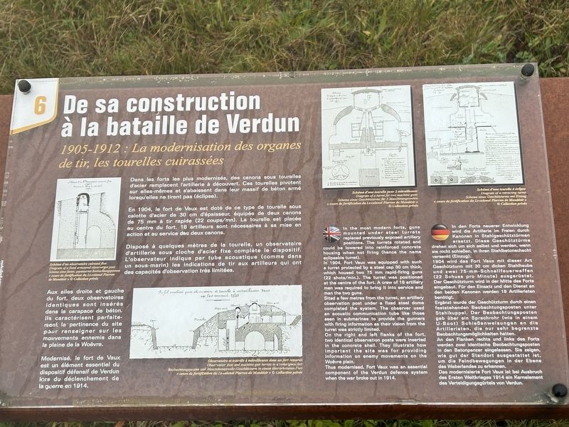 De sa construction � la bataille de Verdun Marker image. Click for full size.
