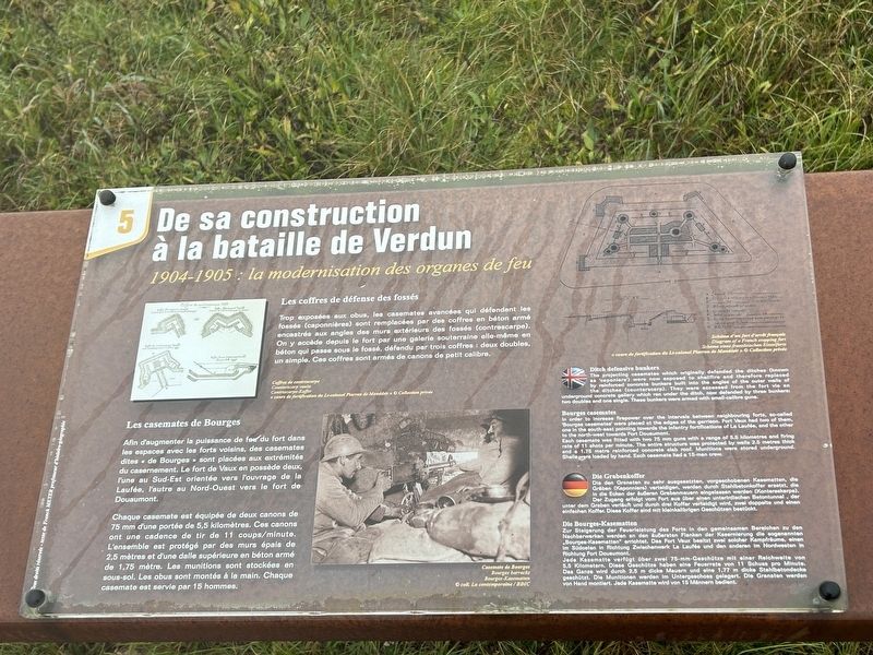 De sa construction � la bataille de Verdun Marker image. Click for full size.