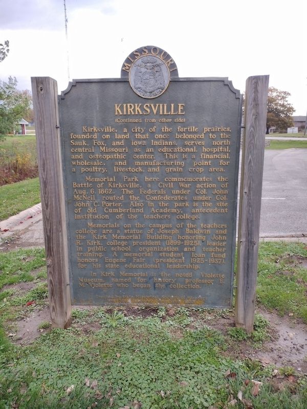 Kirksville Marker, Side Two image. Click for full size.