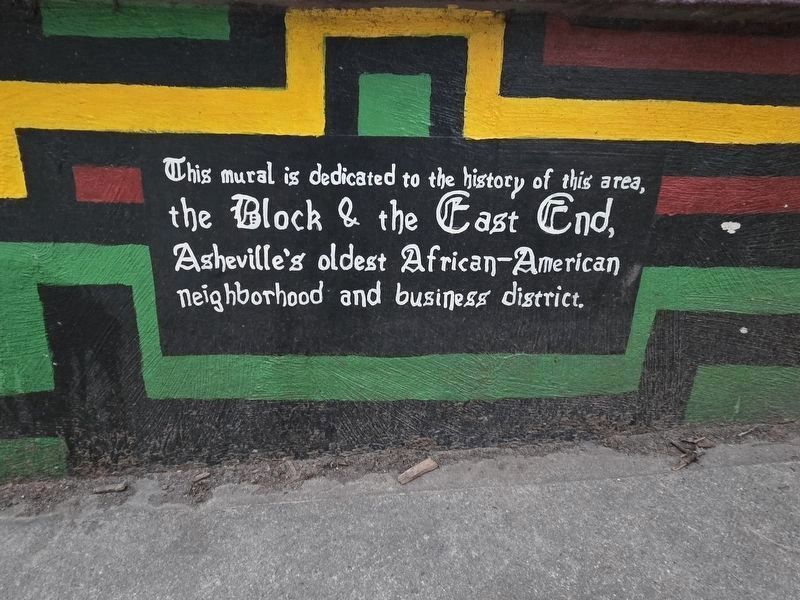 Triangle Park Mural, left side image. Click for full size.