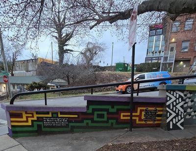 Triangle Park Mural, first panel on the left image. Click for full size.